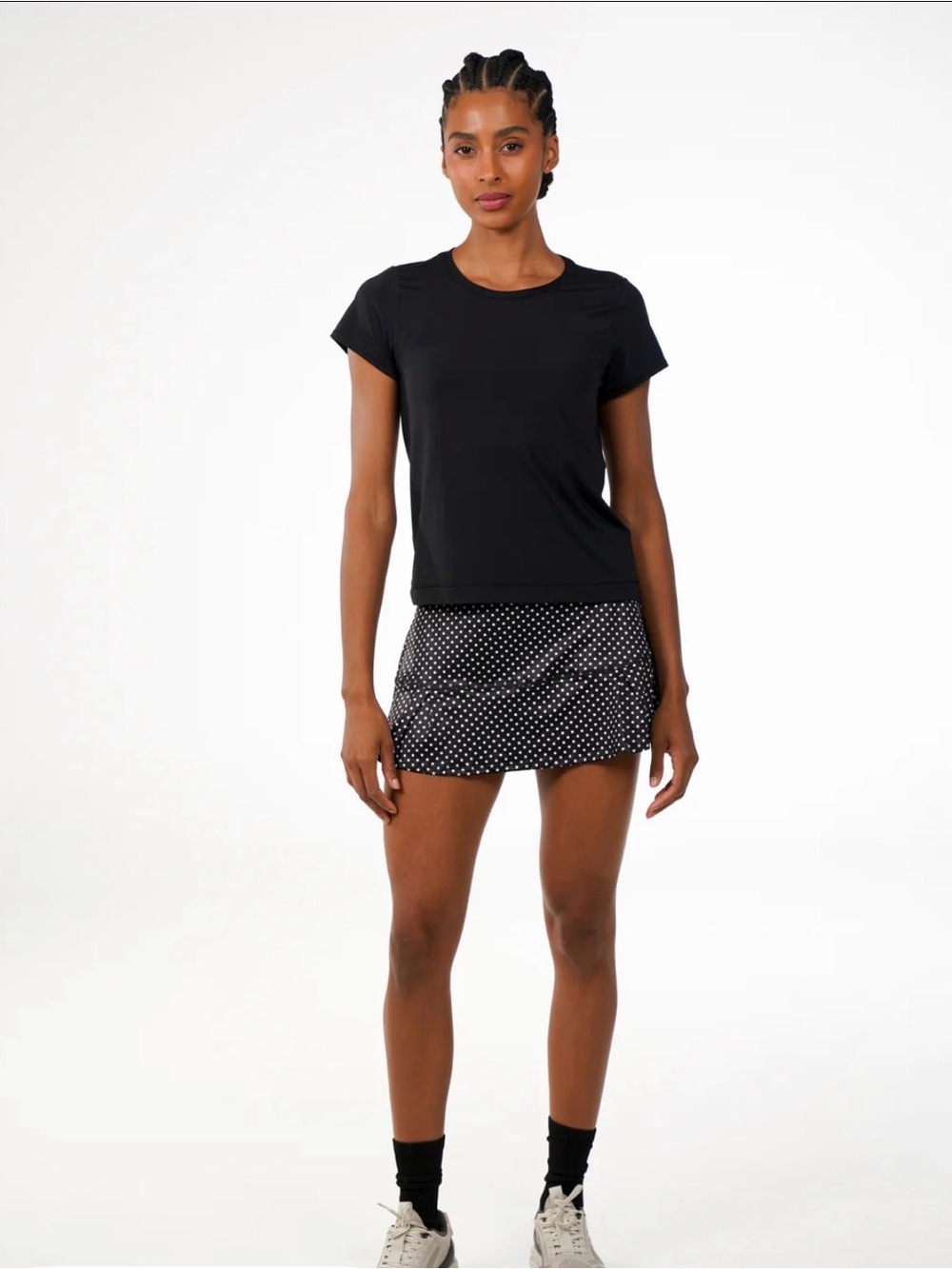 NWT‼️Dona Jo “JoJo” Athletic Skort -1.5 (Med) Black Polka Dot - Picture 10 of 10